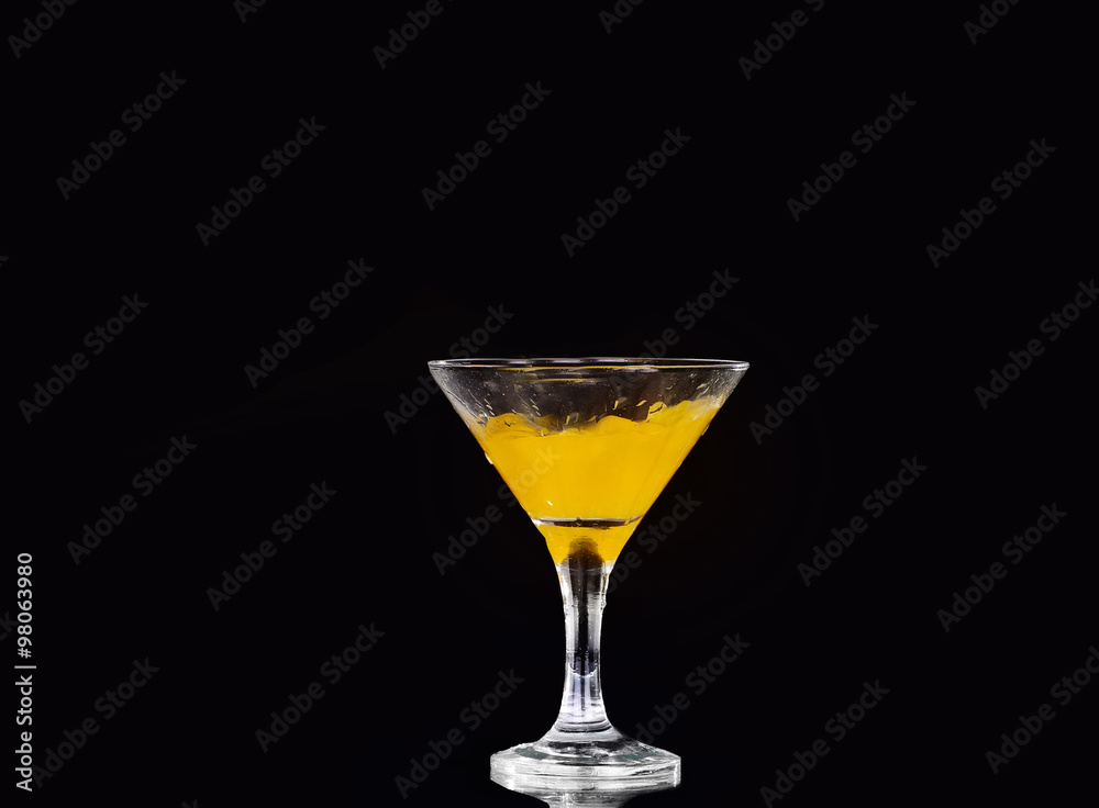pouring orange juice into glass, Fresh pouring orange juice with
