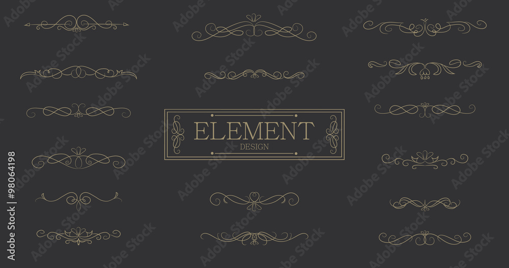 Classic element vintage vector design