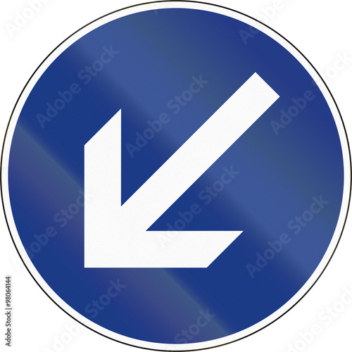 Slovenian mandatory direction sign - Keep left Free Download Slovenian mandatory direction sign - Keep left - GFXLoad