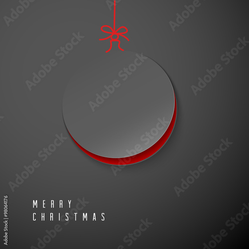 Vector minimalistic Merry Christmas card