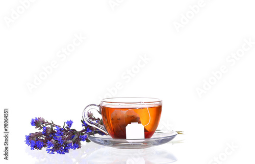 Herbal tea isolated on white background