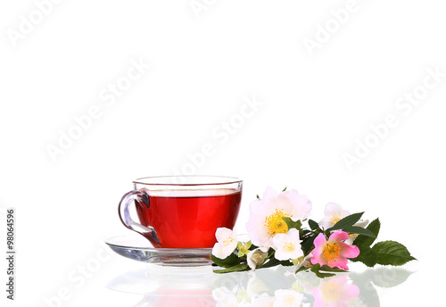 Herbal tea isolated on white background