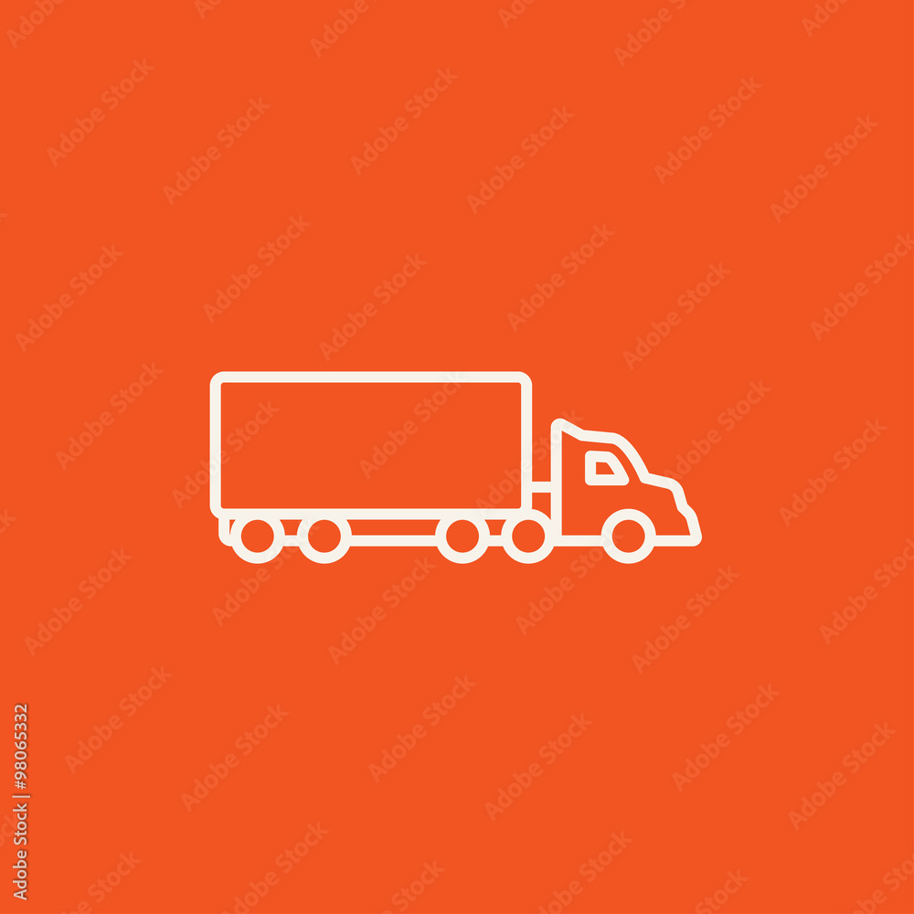 Delivery truck line icon.