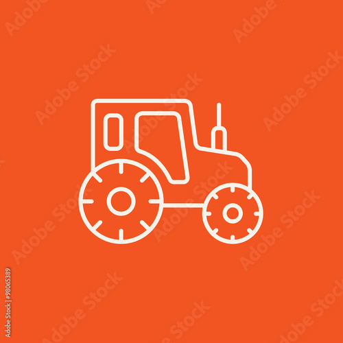 Tractor line icon.