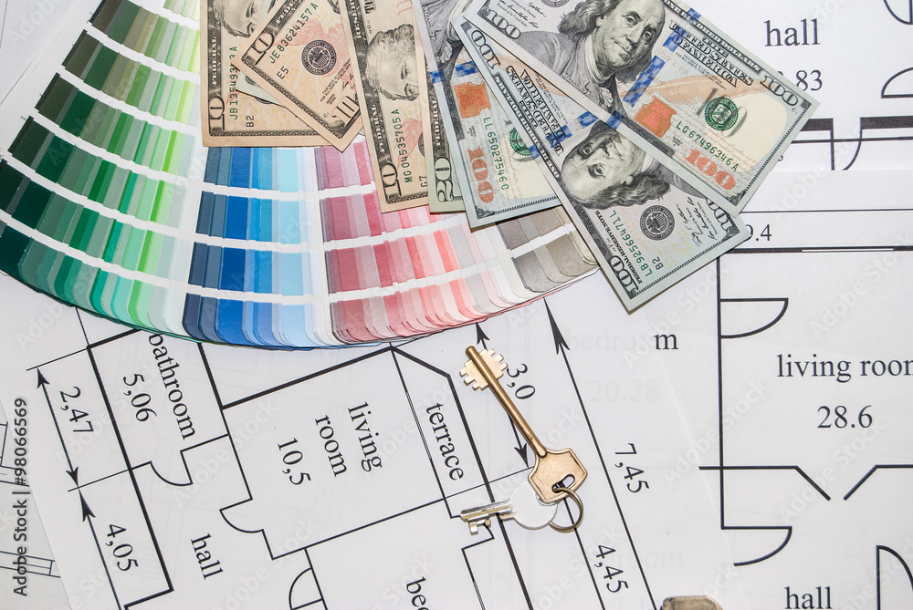 architectural drawings, palette of colors designs, drawing tools architectural drawings, palette of colors designs, drawing tools