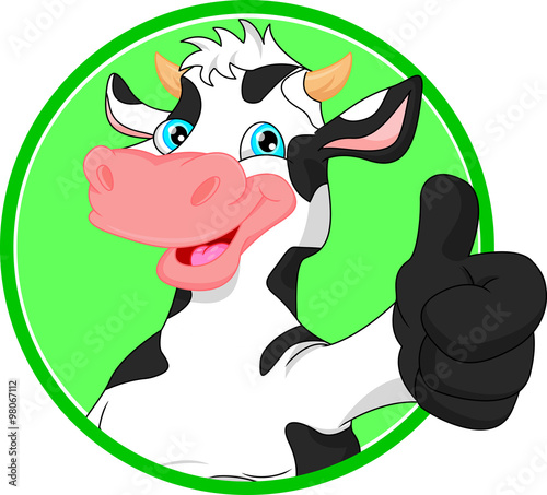 cow cartoon  mascot