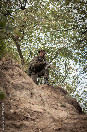 Sodier during training photo