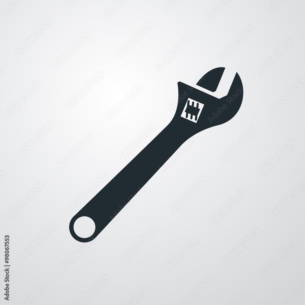 Icono plano llave sobre fondo degradado Icono plano llave sobre fondo degradado