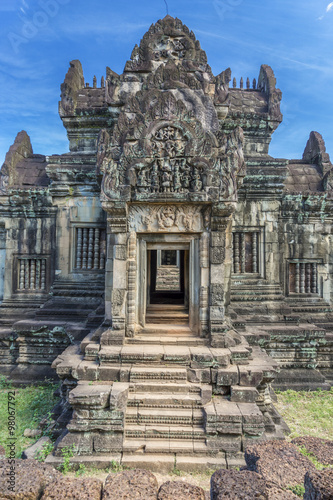 Entrance to the ancient buddhists temple in Cambodia