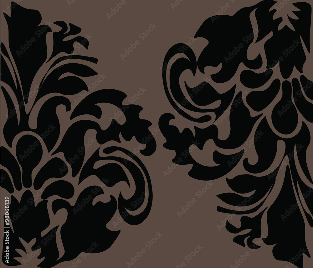 Classic original royal damask ornament. Vector Classic original royal damask ornament. Vector