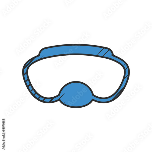 diving equipment icon on white background