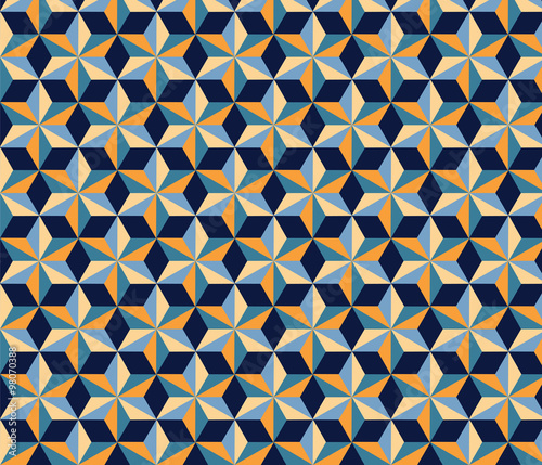 Geometric Abstract star pattern. Vector