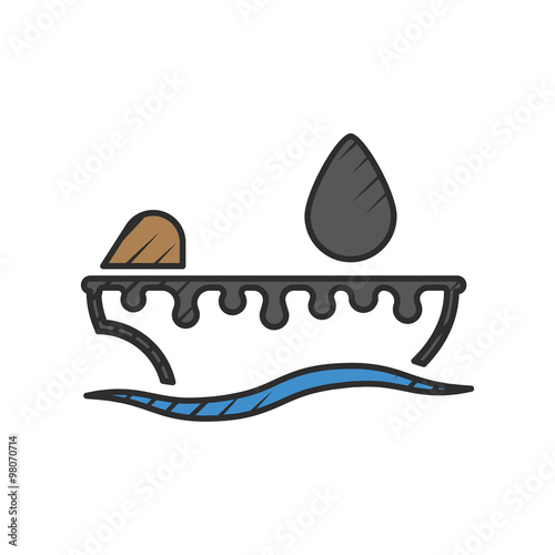 barge  icon on white background