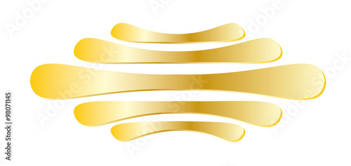 Symmetrie - Fünf symmetrische Streifen in Gold, dekor, deko, Absatztrenner, Gestaltung von Menuekarten und Einladungen