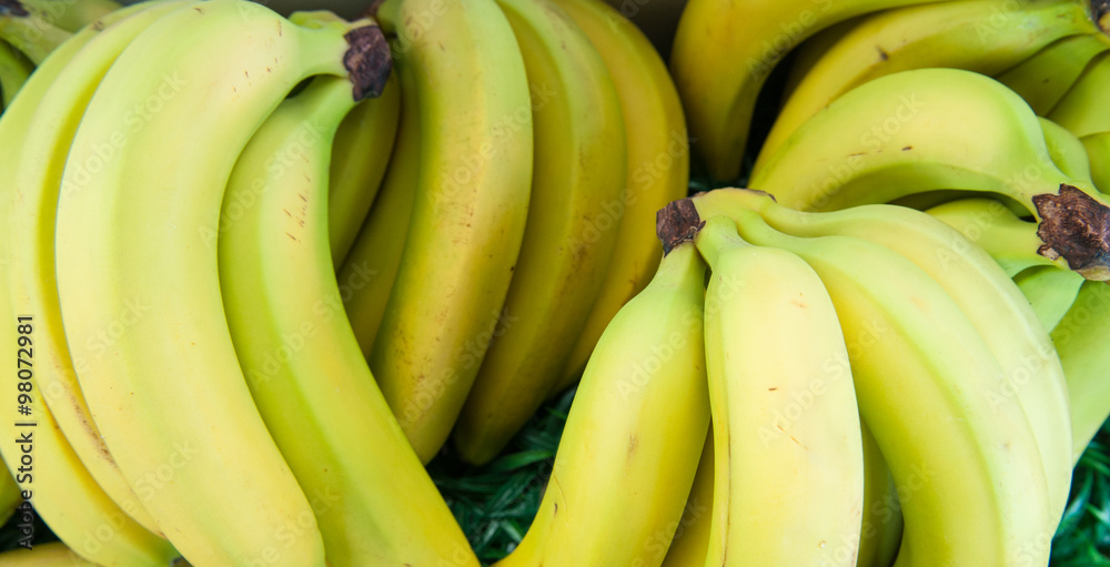 Bananas heap detail fruit part
