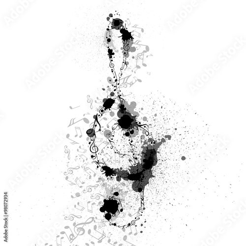 Vector Illustration of an Abstract Music Design #98072934