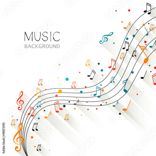 Vector Illustration of an Abstract Music Design #98073195
