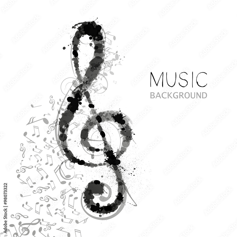Fototapeta premium Vector Illustration of an Abstract Music Design