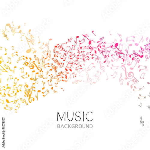 Vector Illustration of an Abstract Music Background