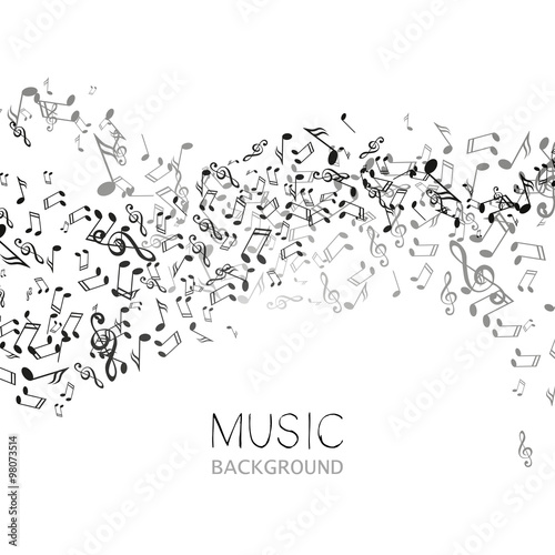 Vector Illustration of an Abstract Music Background