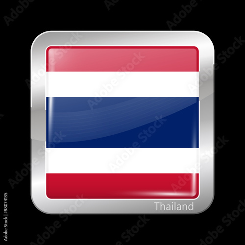 Flag of Thailand. Metallic Icon Square Shape Free Download Flag of Thailand. Metallic Icon Square Shape - GFXLoad