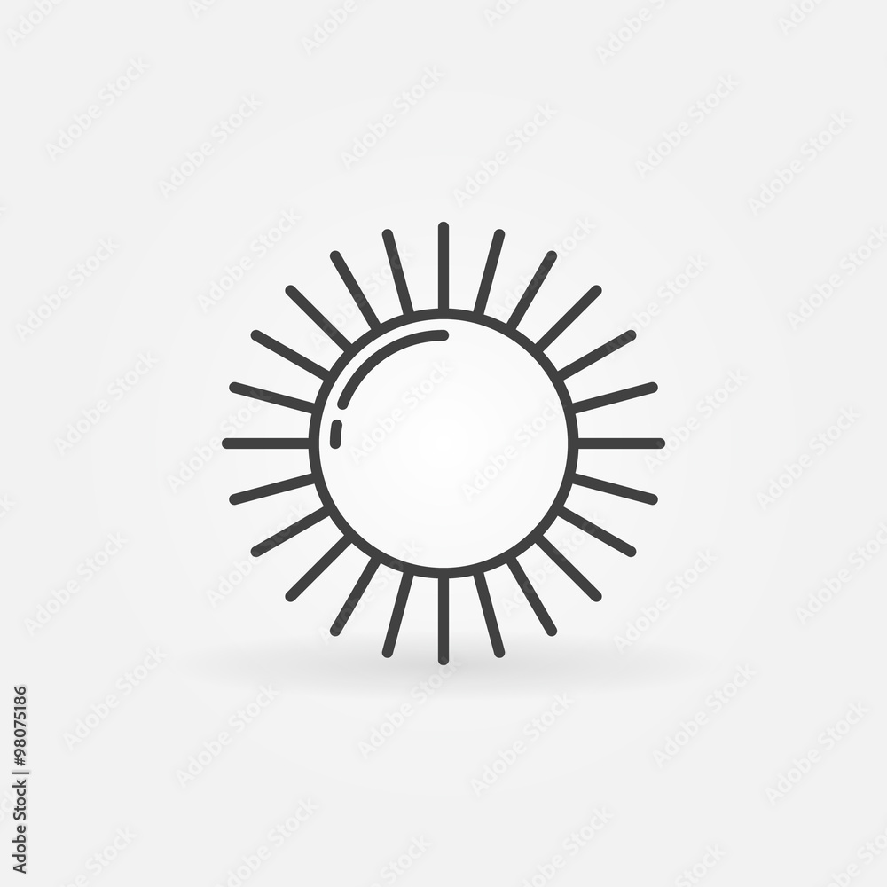 Shiny sun line logo