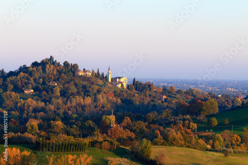 Autumn hills panorama, Italian landscape