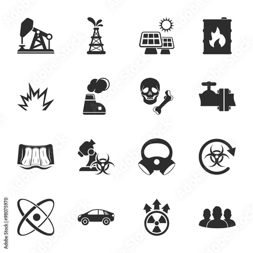 industry 16 icons universal set for web and mobile