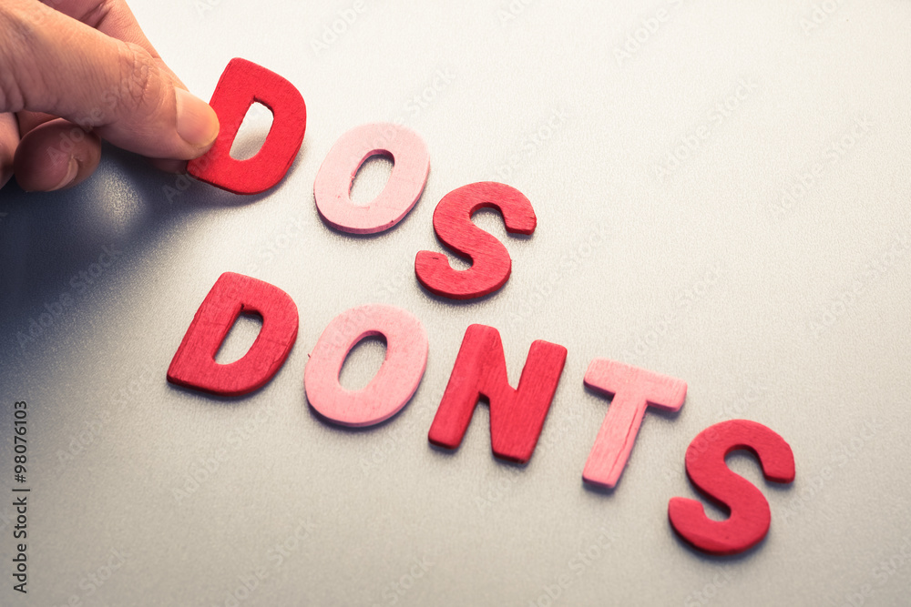 Do and Don #39 t Stock Photo Adobe Stock Do and Don #39 t Stock Photo Adobe Stock