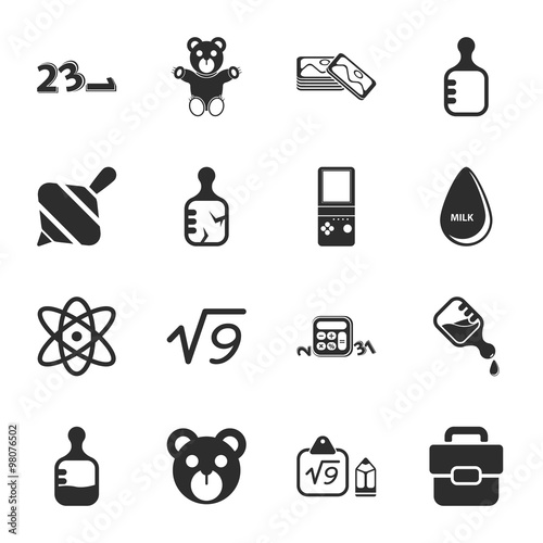 toys 16 icons universal set for web and mobile