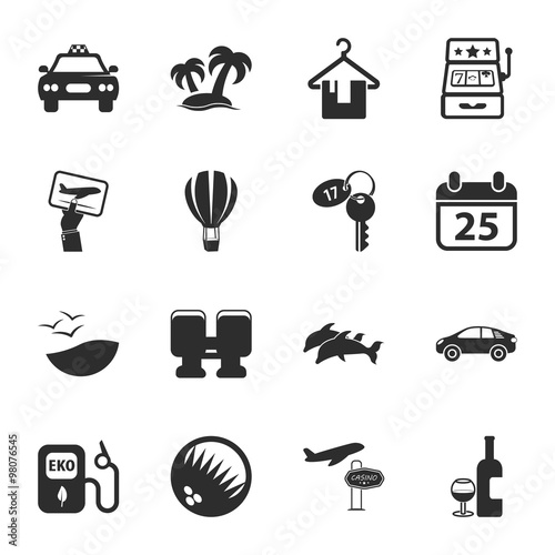 travel 16 icons universal set for web and mobile