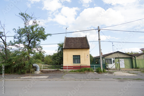 typical houses in suburbs near Budapest