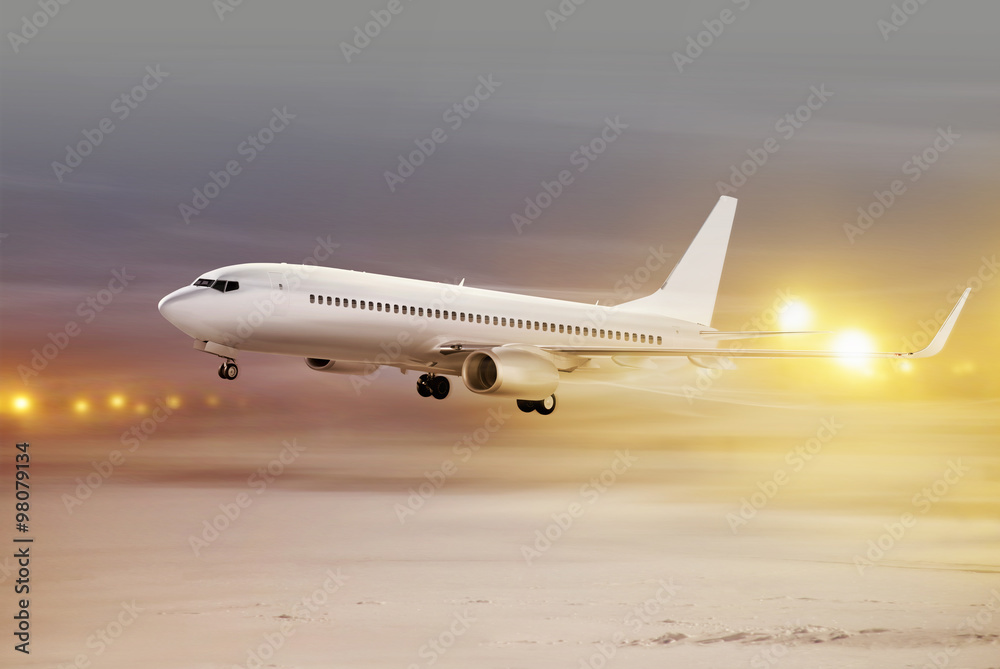 Fototapeta premium plane in non-flying weather