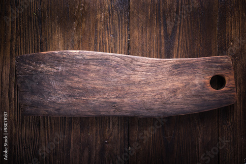 Εκτύπωση καμβά Rustic empty chopping board, food background