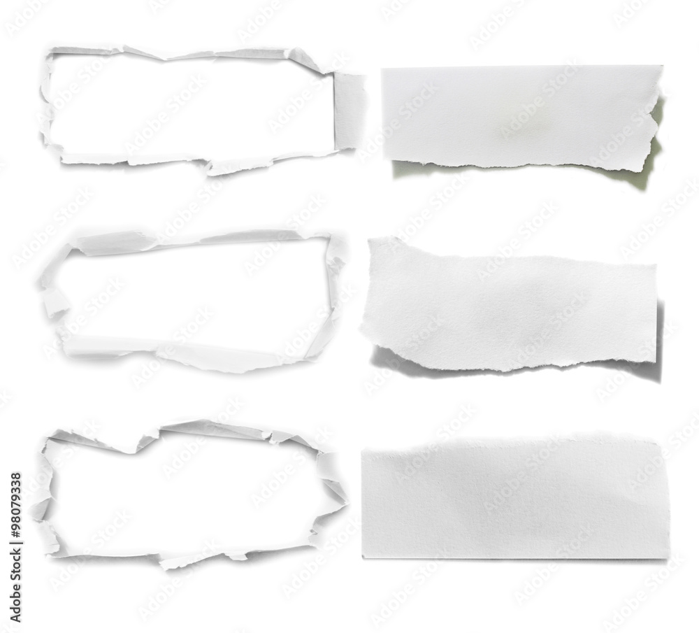 Obraz premium torn paper isolated on white background