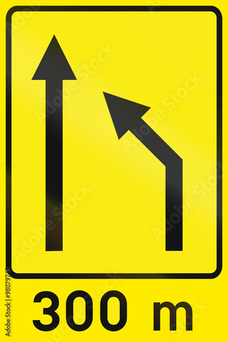 Slovenian road sign - Traffic lane management © jojoo64
