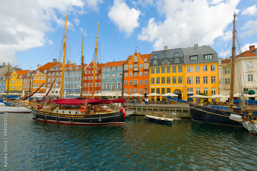 Old port in Copenhagen in a summer day