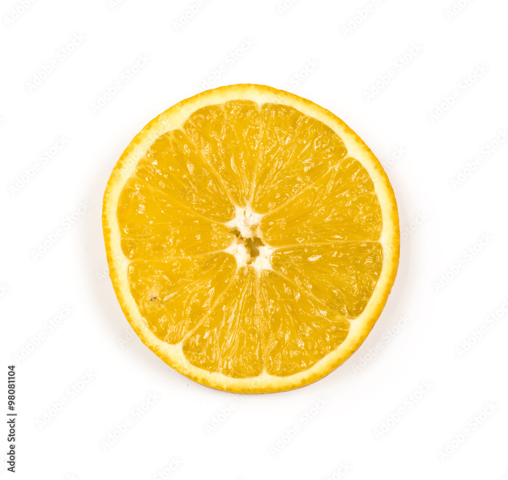 Orange slice isolated on white