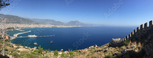 Sea beach in Alanya, Turkey. Beautiful summer landscape