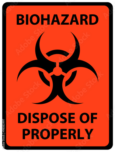 Biohazard Dispose of Properly Sign