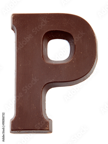 Chocolate letter P for Sinterklaas photo