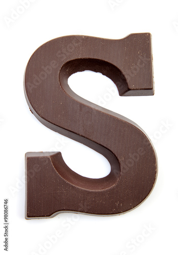 Chocolate letter S for Sinterklaas © Sandra van der Steen