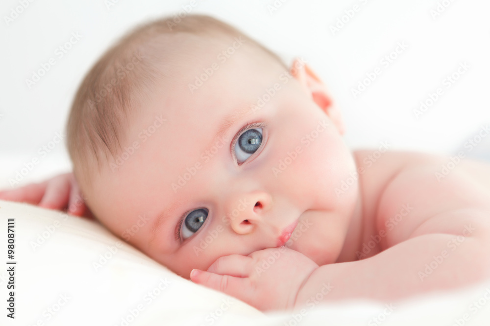 beautiful little baby on a blanket beautiful little baby on a blanket