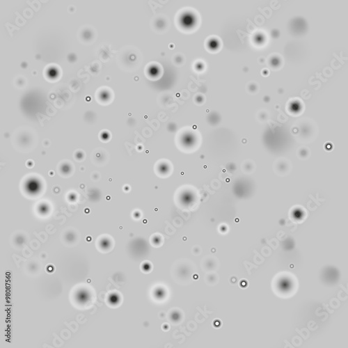 Molecular research, illustration of cells in gray, science vector background