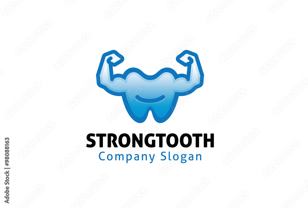 Strong Tooth Design Illustration Strong Tooth Design Illustration