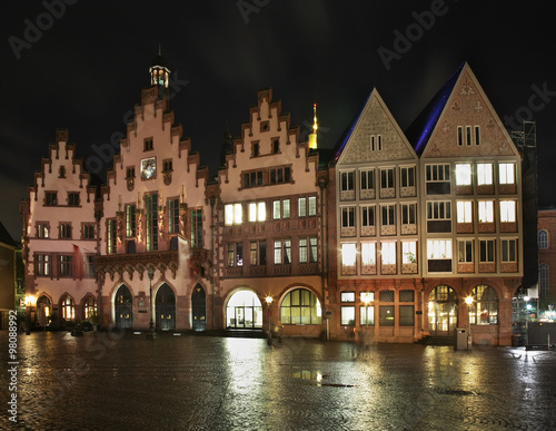 Townhouse on Romerberg plaza (Roemer Square) in Frankfurt am Main. Germany