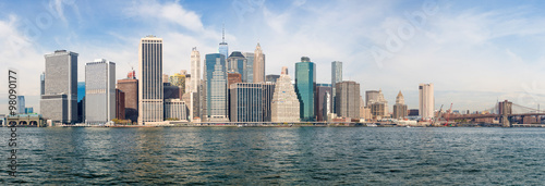 Beautiful panoramic view of Downtown Manhattan  NYC