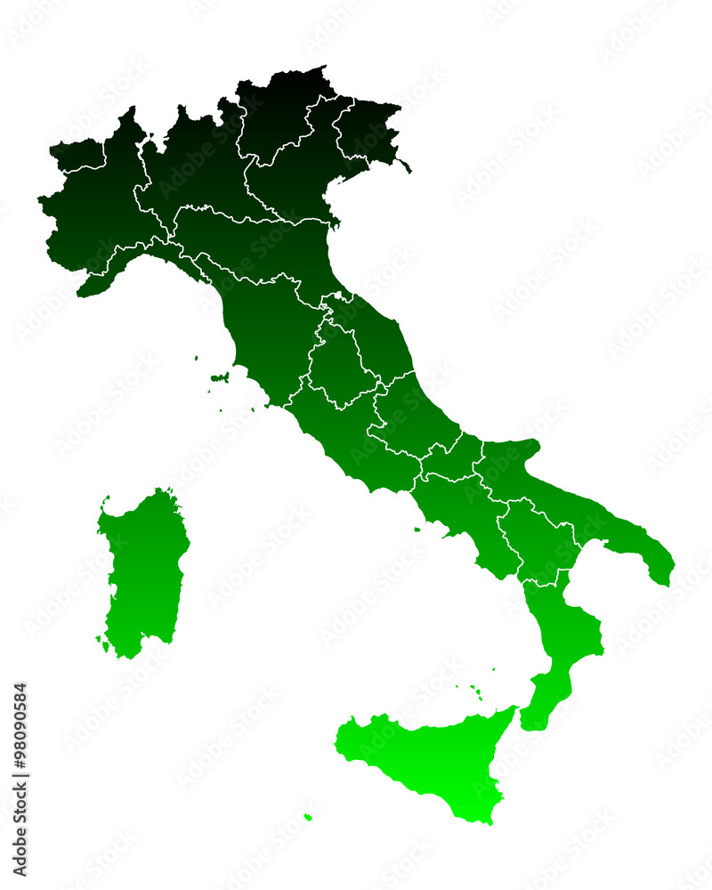 Karte von Italien