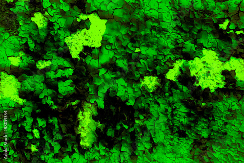 Color abstract background and desert crackle green color