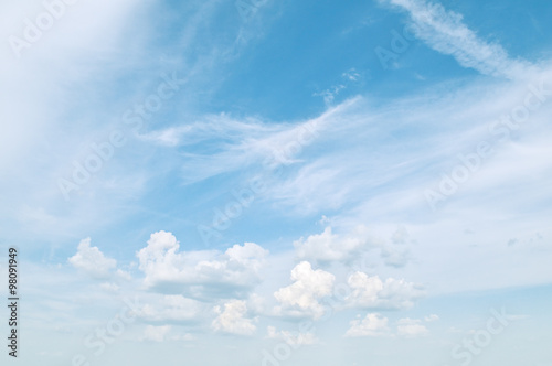Blue sky with white clouds